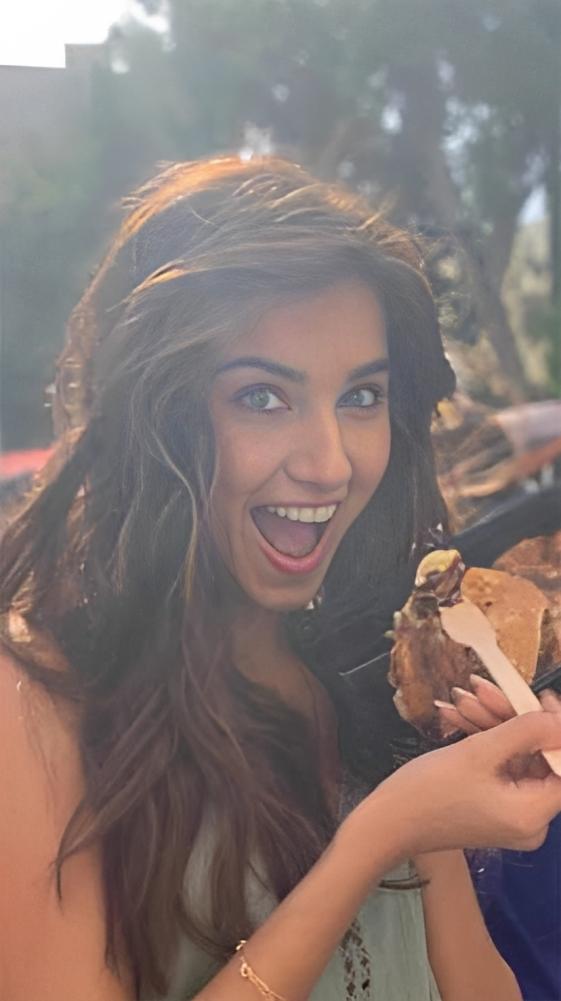 Tara Sutaria's giddy smile lights up the room as she indulges in fluffy pancakes, drizzled with syrup 